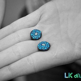 Náušnice pecky z kolekce Krajka v barvách