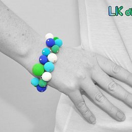 Náramek Bambulky z kolekce Colors